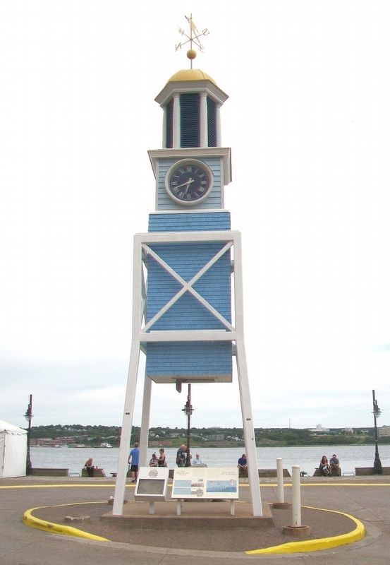 The Dockyard Clock / L'horloge de L'arsenal and Marker image. Click for full size.