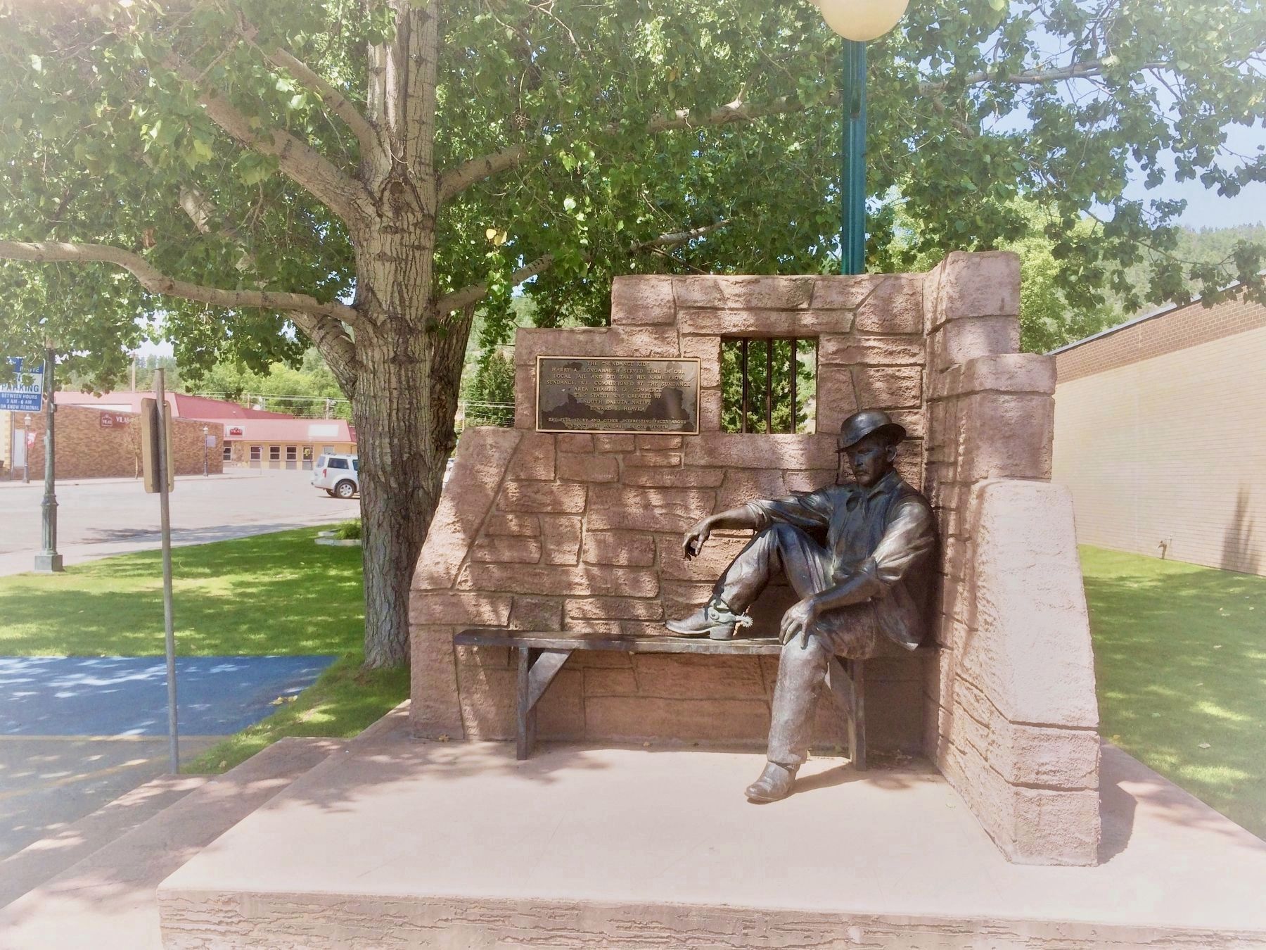 The "Sundance Kid" Statue and Marker image. Click for full size.