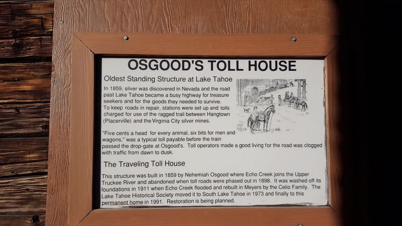 Osgood's Toll House Marker image. Click for full size.