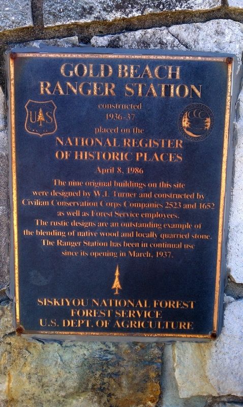 Gold Beach Ranger Station Marker image. Click for full size.