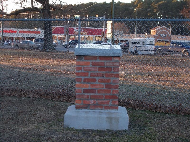 Great Bridge Schoolhouse Monument, facing north westward.. Click for full size. Great Bridge Schoolhouse Monument, facing north westward. image. Click for full size.