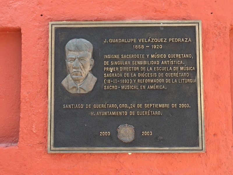 José Guadalupe Velázquez Pedraza Marker image. Click for full size.