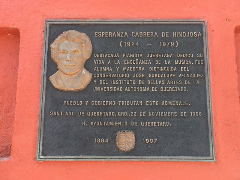 Esperanza Cabrera de Hinojosa Marker image. Click for full size.