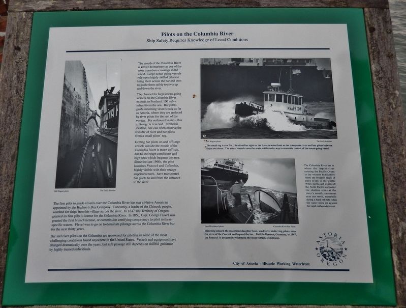 Pilots on the Columbia River Marker image. Click for full size.