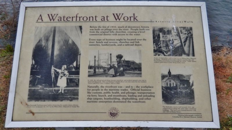 A Waterfront at Work Marker. Click for full size. A Waterfront at Work Marker image. Click for full size.