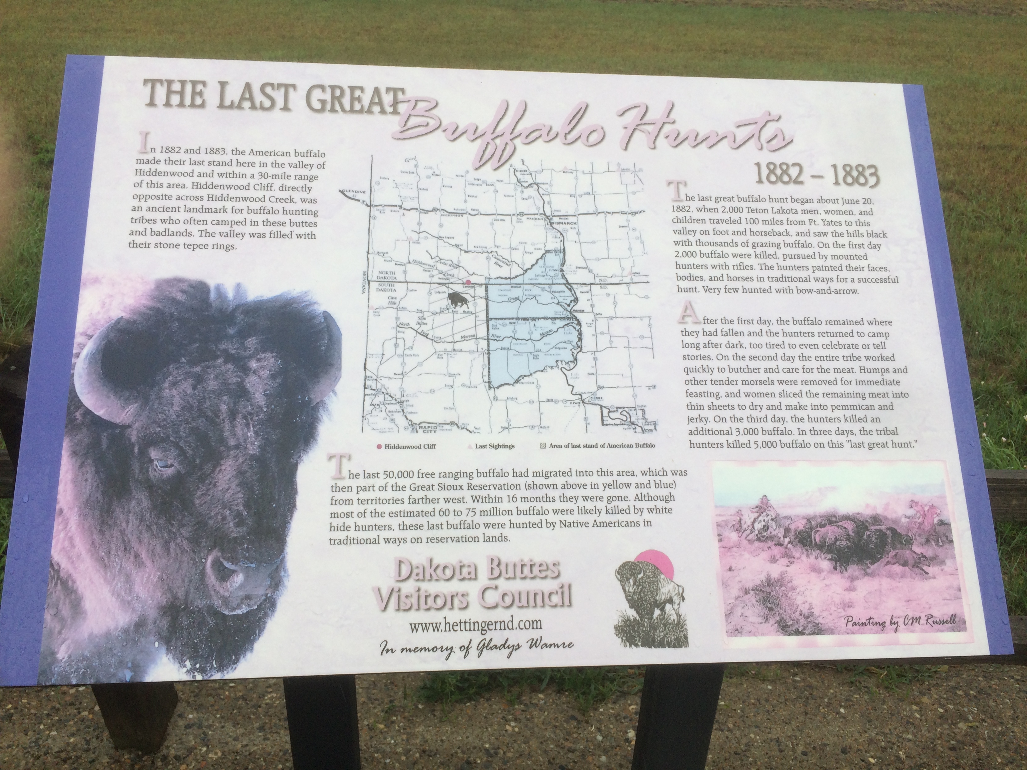 The Last Great Buffalo Hunts 1882 - 1883 Marker