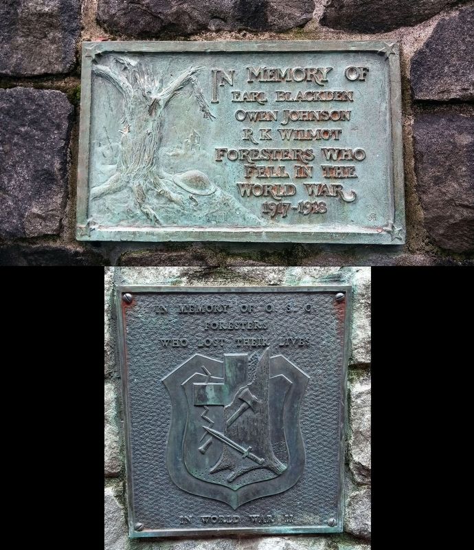 Dept. of Forestry War Memorial Marker image. Click for full size.