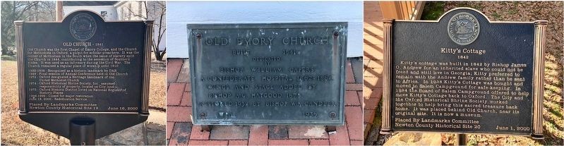 Markers about the Old Church & Kitty's Cottage. image. Click for full size.