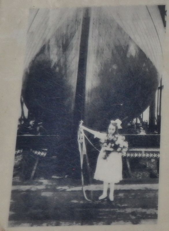 Marker detail: <i>Ernest H. Meyer</i> Christening. Click for full size. Marker detail: <i>Ernest H. Meyer</i> Christening image. Click for full size.