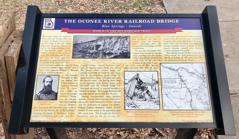 The Oconee River Railroad Bridge Marker image. Click for full size.