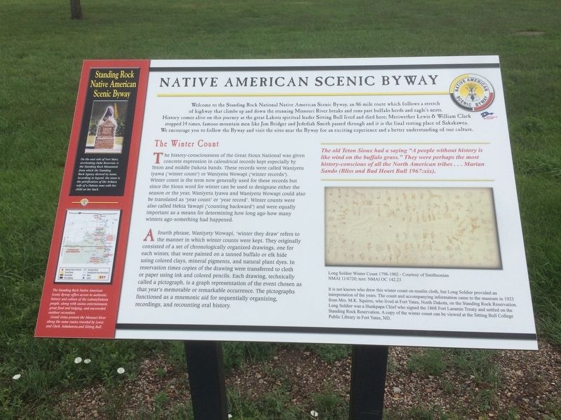 Native American Scenic Byway Marker image. Click for full size.