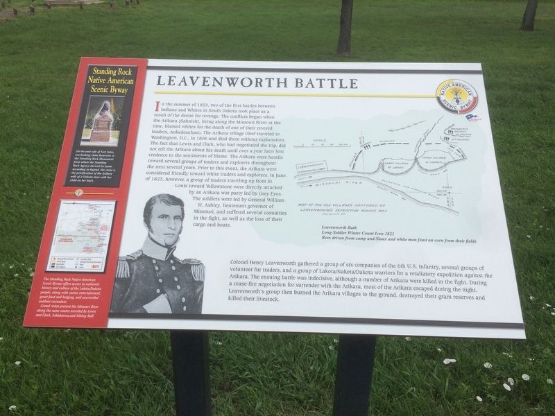 Leavenworth Battle Marker image. Click for full size.