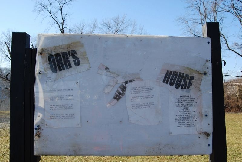 Orr's Block House Marker image. Click for full size.