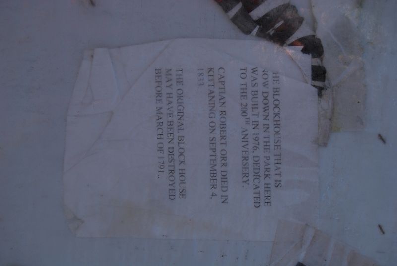 Orr's Block House Marker image. Click for full size.