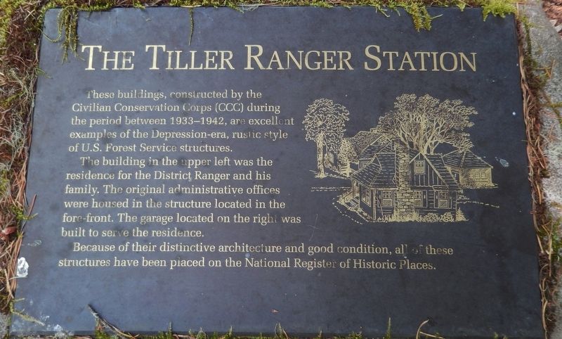 The Tiller Ranger Station Marker image. Click for full size.