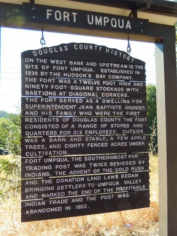 Fort Umpqua Marker. Click for full size. Fort Umpqua Marker image. Click for full size.