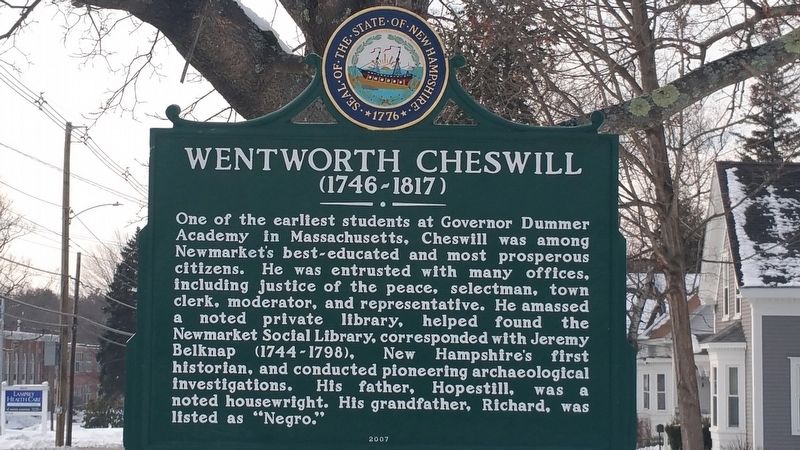 Wentworth Cheswill Marker image. Click for full size.