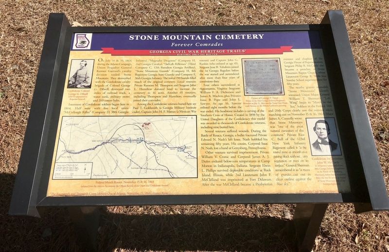 Stone Mountain Cemetery Marker. Click for full size. Stone Mountain Cemetery Marker image. Click for full size.