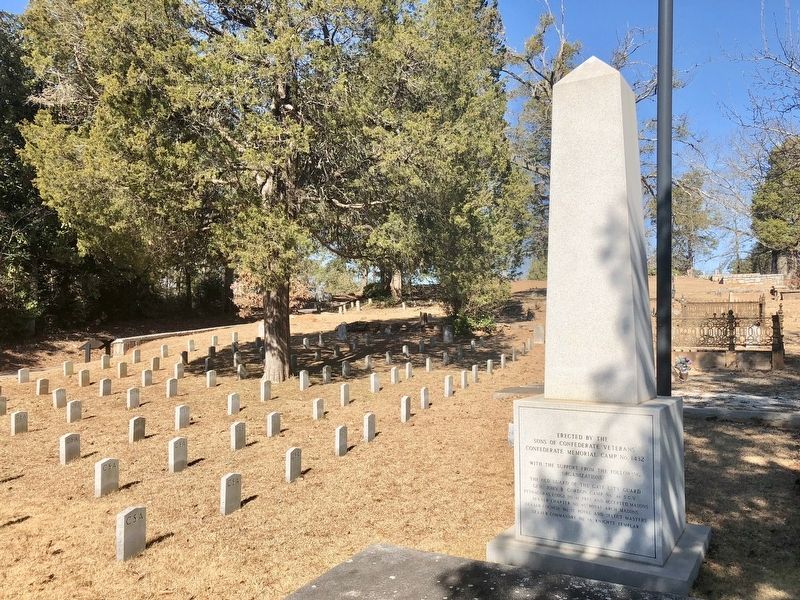 A 2007 obelisk honoring the Confederate dead buried here.. Click for full size. A 2007 obelisk honoring the Confederate dead buried here. image. Click for full size.