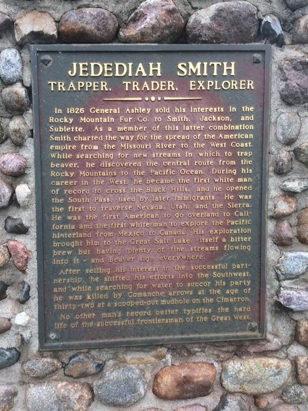 Jedediah Smith Marker image. Click for full size.