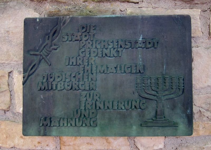 Jewish Commemoration Plaque image. Click for full size.
