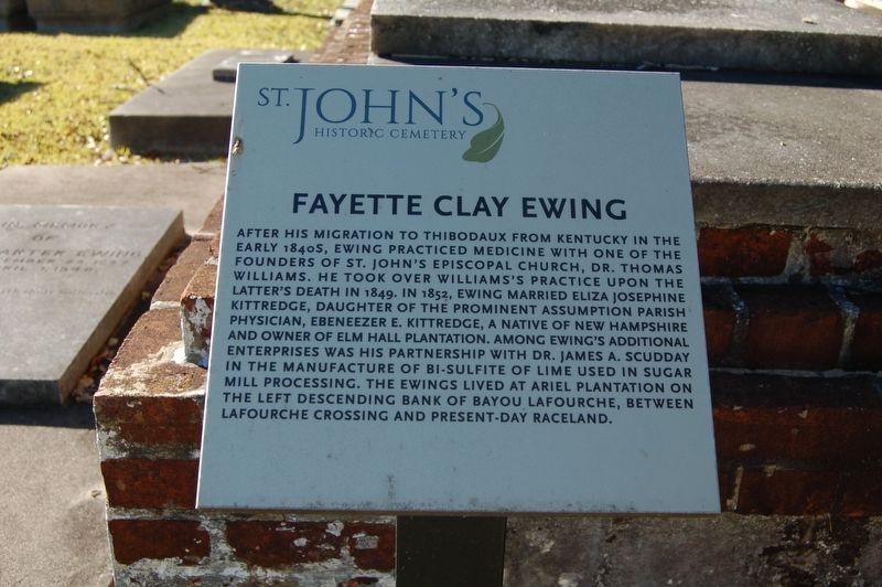 Fayette Clay Ewing Marker image. Click for full size.