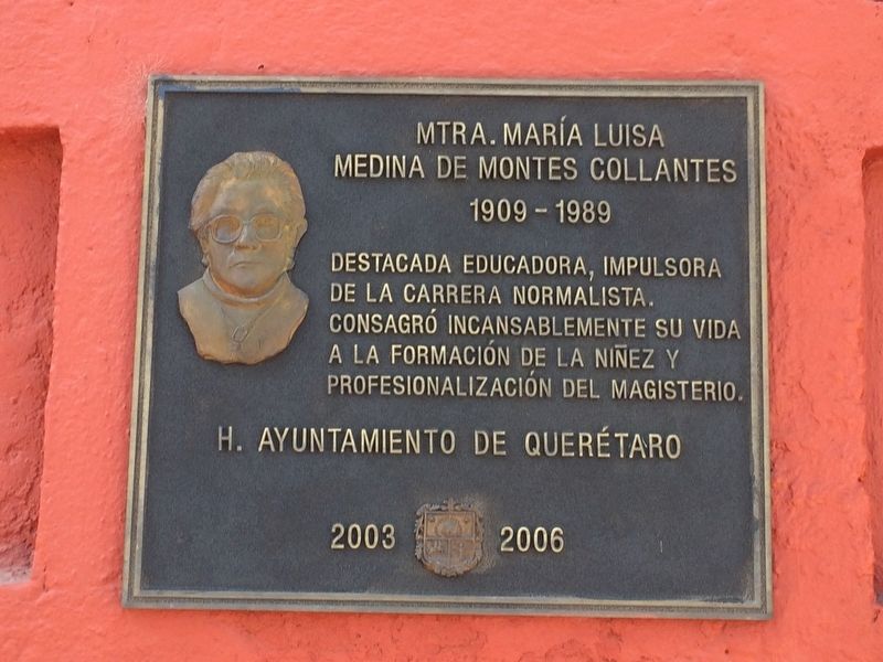 María Luisa Medina de Montes Collantes Marker image. Click for full size.