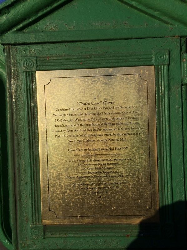 Charles Carroll Glover Marker. Click for full size. Charles Carroll Glover Marker image. Click for full size.