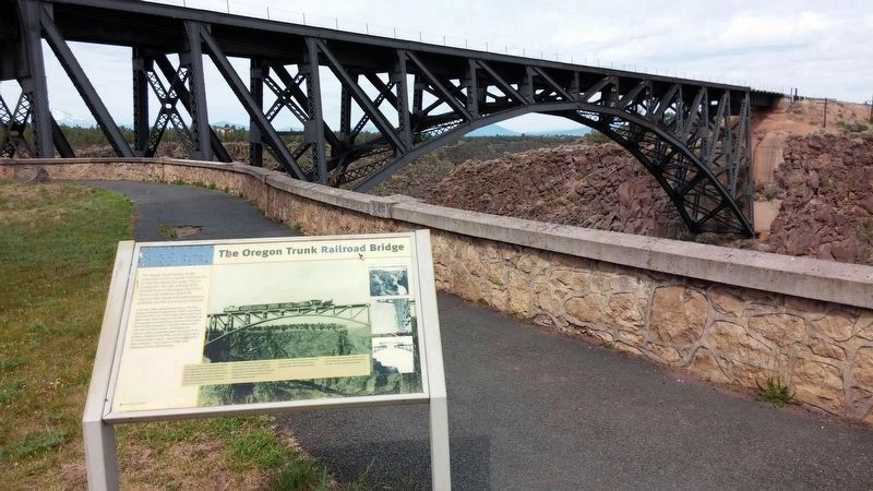 The Oregon Trunk Railroad Bridge Marker image. Click for full size.