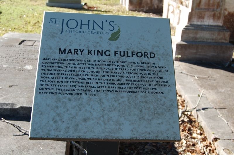 Mary King Fulford Marker image. Click for full size.