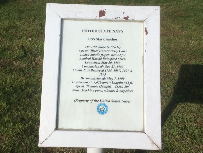 USS Stark Anchor Marker image. Click for full size.