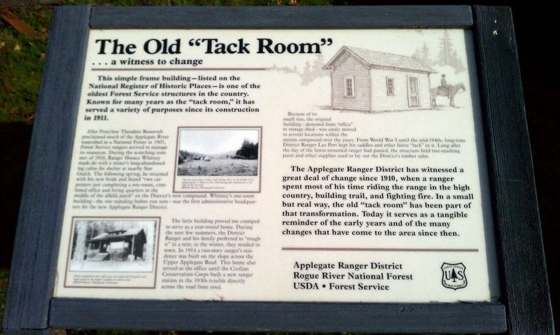 The Old “Tack Room” Marker image. Click for full size.