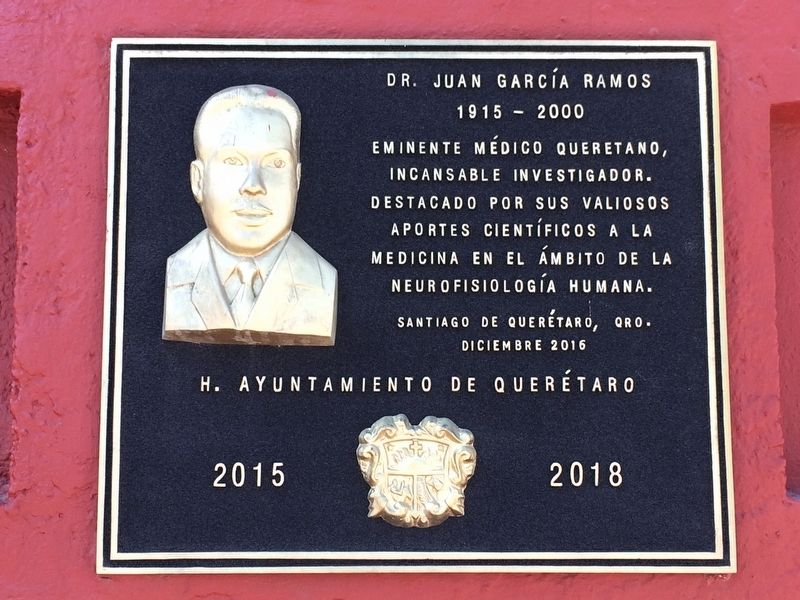 Dr. Juan García Ramos Marker. Click for full size. Dr. Juan García Ramos Marker image. Click for full size.