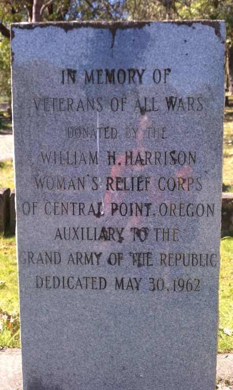 Jacksonville Cemetery Veterans Memorial Marker image. Click for full size.