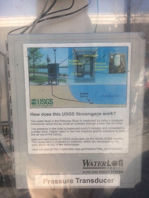 Signage on the USGS Streamgage image. Click for full size.