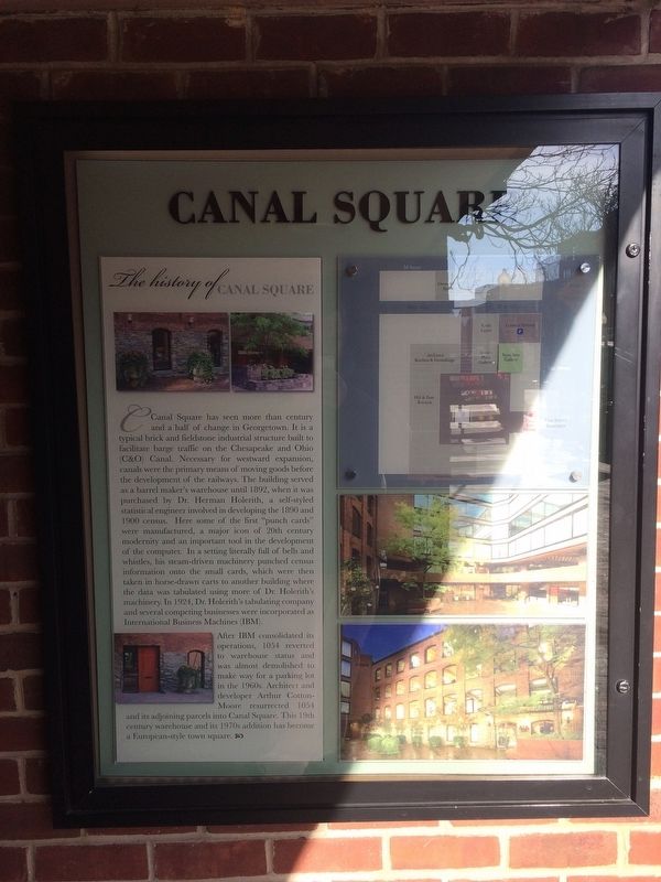 The History of Canal Square Marker image. Click for full size.