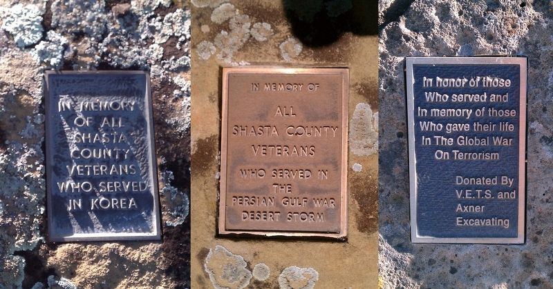 Veterans Memorial Grove Korean/Persian Gulf/Global War plaques image. Click for full size.