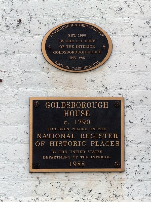 Goldsborough House Marker image. Click for full size.