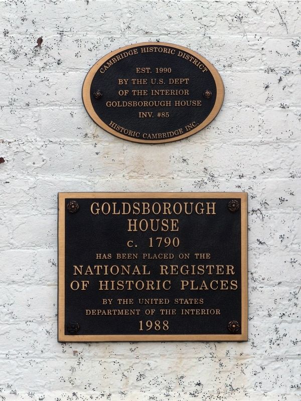 Goldsborough House Marker image. Click for full size.