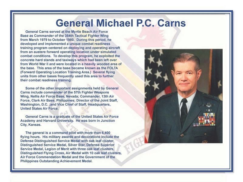 General Michael P.C. Carns Marker image, Touch for more information