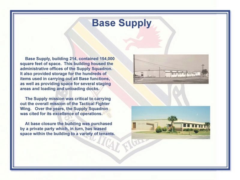 Base Supply Marker. Click for full size. Base Supply Marker image. Click for full size.