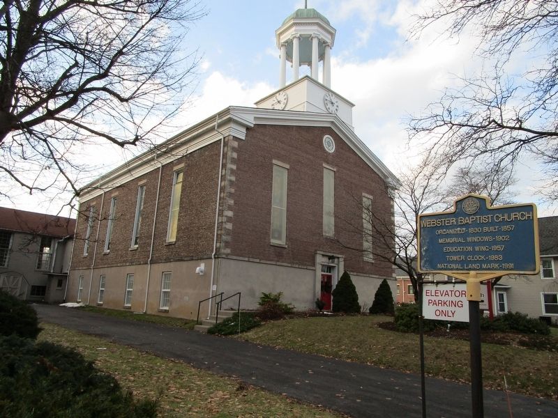 Webster Baptist Church & Marker. Click for full size. Webster Baptist Church & Marker image. Click for full size.