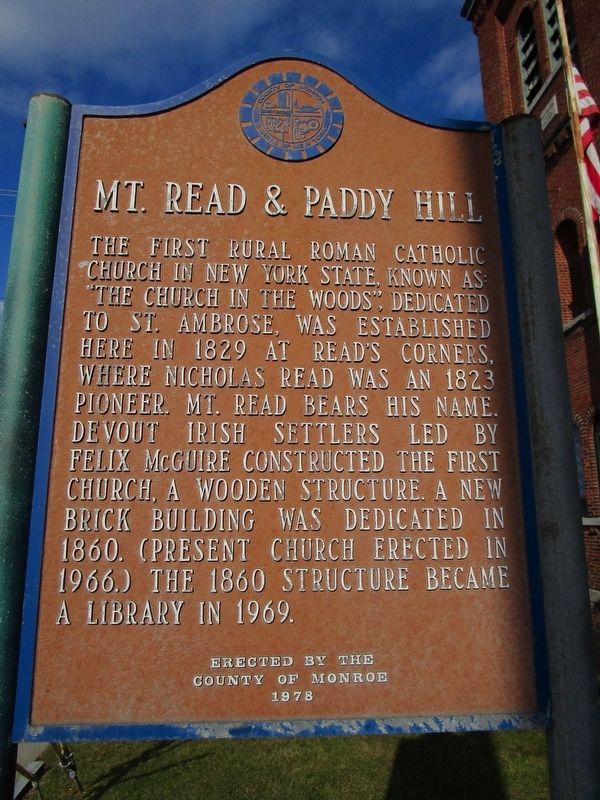 Mt. Read & Paddy Hill Marker image. Click for full size.