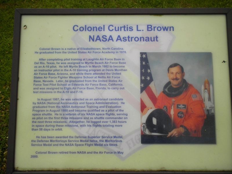 Colonel Curtis L. Brown Marker image. Click for full size.