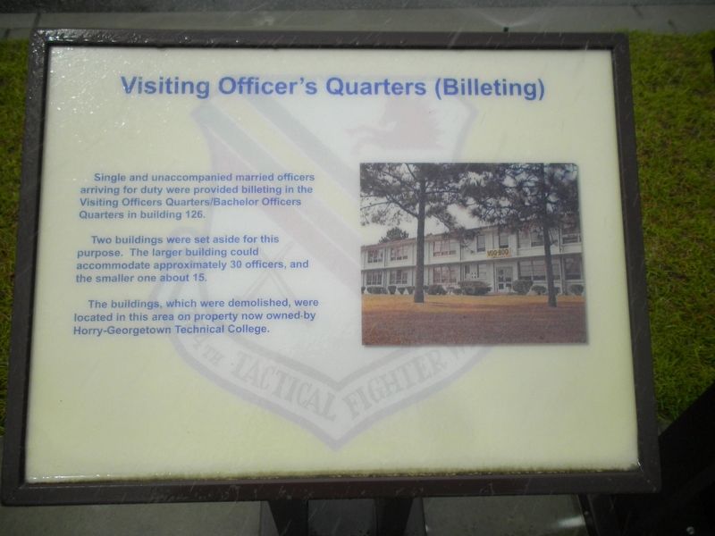 Visiting Officer’s Quarters (Billeting) Marker image. Click for full size.