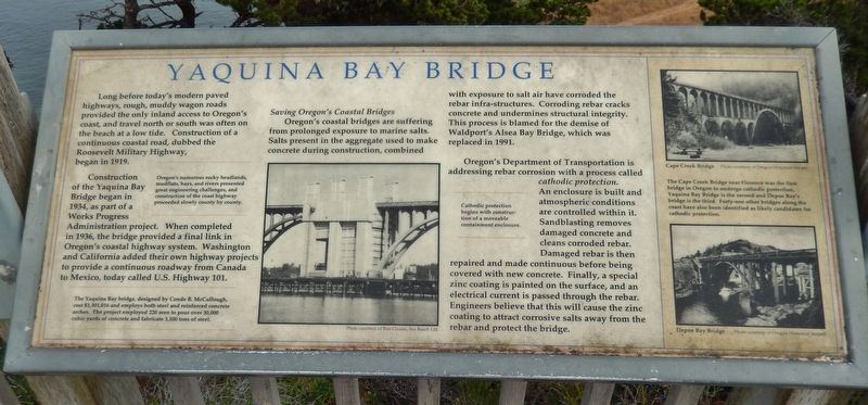 Yaquina Bay Bridge Marker image. Click for full size.