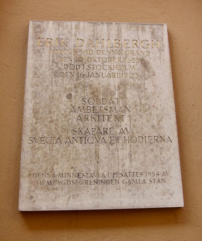 Erik Dahlbergh Marker. Click for full size. Erik Dahlbergh Marker image. Click for full size.