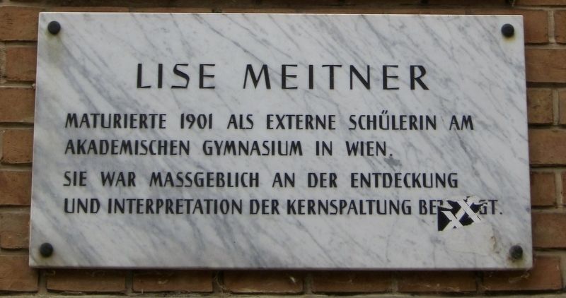 Lise Meitner Marker image. Click for full size.