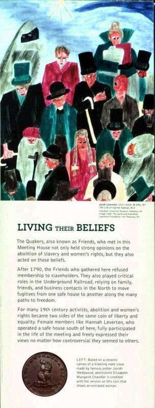 Tuckahoe Neck Meeting House-Living Their Beliefs Marker image. Click for full size.