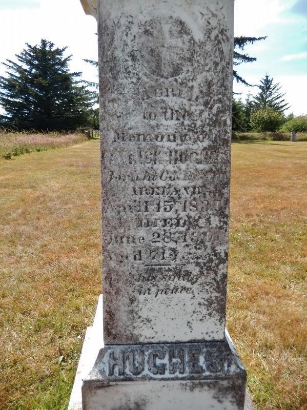 Patrick Hughes Gravestone detail. Click for full size. Patrick Hughes Gravestone detail image. Click for full size.
